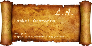 Laskai Amaranta névjegykártya